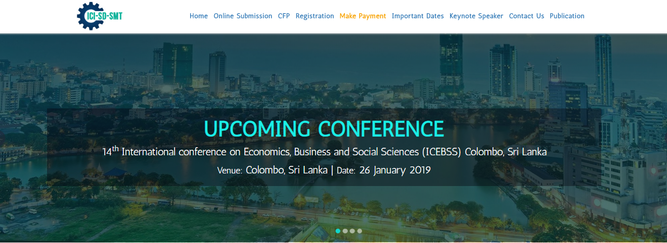 14th International conference on Economics, Business and Social Sciences, Colombo, Sri Lanka