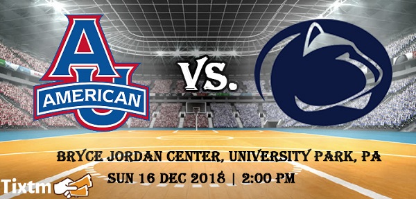 Penn State Lady Lions vs. American University Eagles [WOMEN] Tickets, Bryce Jordan Center - University Park - PA, Sun 16 Dec 2018 at 02:00 PM, University Park, Pennsylvania, United States