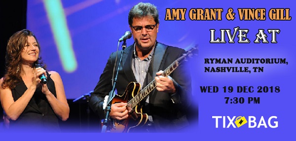 Buy Amy Grant &amp; Vince Gill Tickets on Tixbag, Wed 19 12 2018, Nashville,TN, Nashville, Tennessee, United States