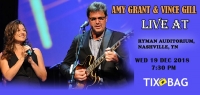 Buy Amy Grant &amp; Vince Gill Tickets on Tixbag, Wed 19 12 2018, Nashville,TN