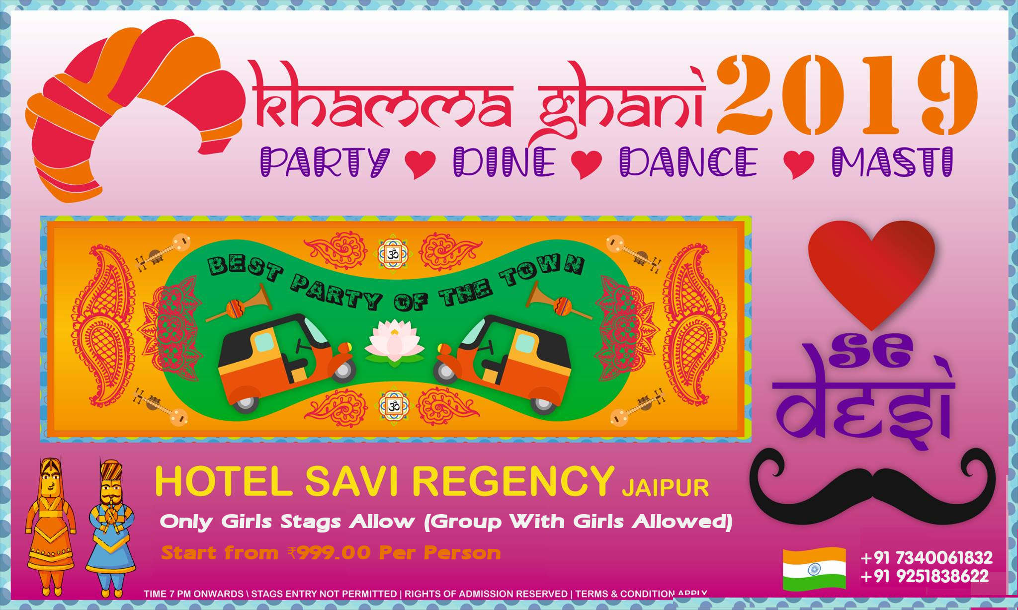 Khamma Ghani - Dil Se Desi New Year 2019 Party At Hotel Savi Regency Jaipur, Jaipur, Rajasthan, India