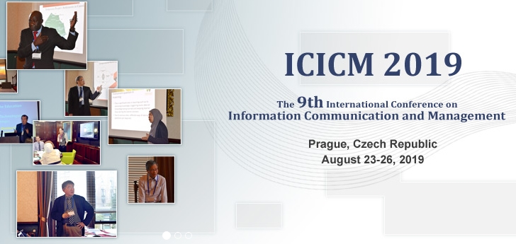 2019 The 9th International Conference on Information Communication and Management (ICICM 2019), Prague, Středocesky kraj, Czech Republic