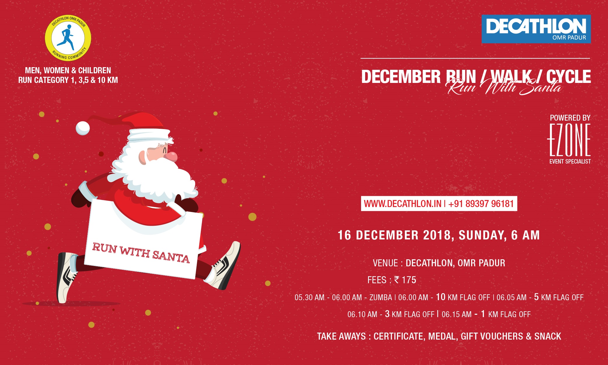 Decathlon Run Series - Run With Santa, Chennai, Tamil Nadu, India