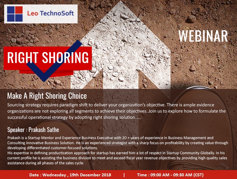 Webinar on Make A Right Shoring Choice, Los Angeles, California, United States