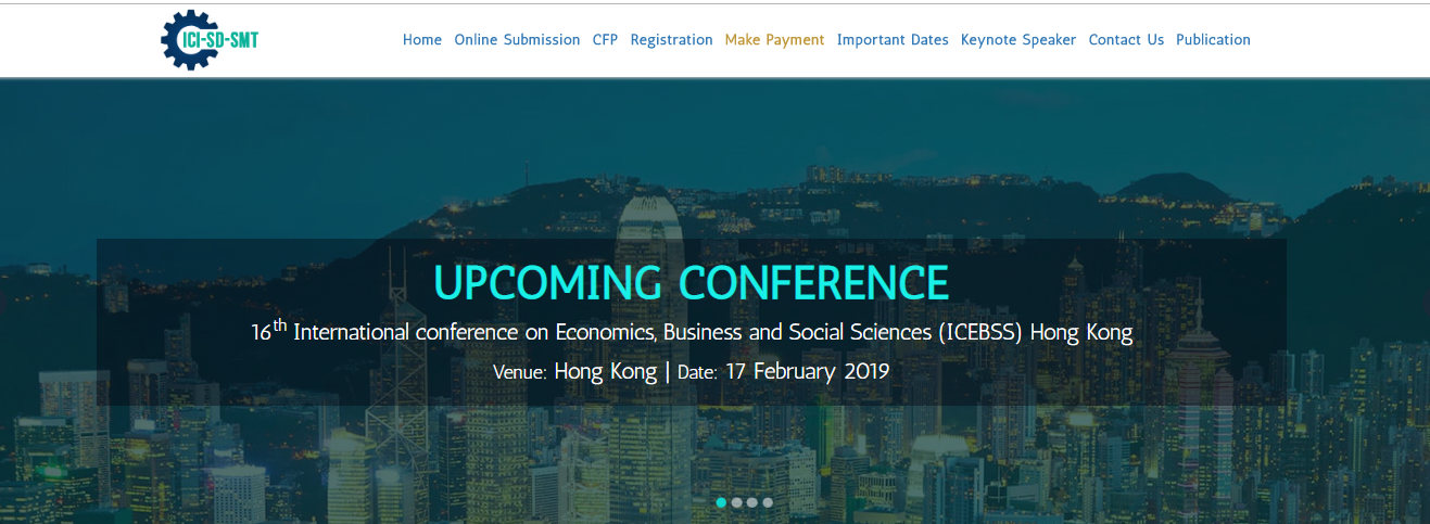 16th International conference on Economics, Business and Social Sciences (ICEBSS), Hong Kong, Hong Kong