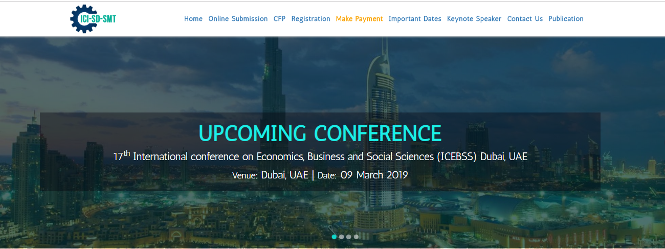 17th International conference on Economics, Business and Social Sciences, Dubai, United Arab Emirates