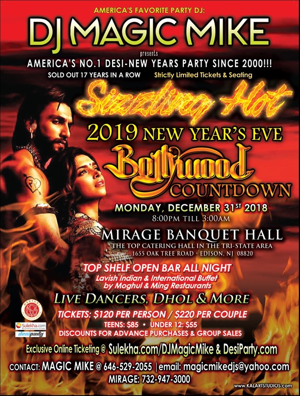 2019 New year's Eve Bollywood Countdown in New Jersey, Edison, NJ,New Jersey,United States