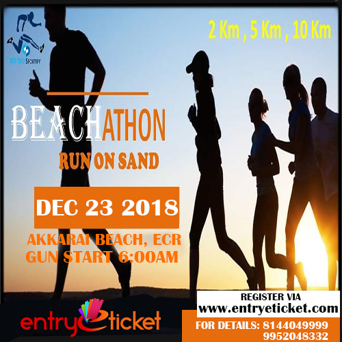 Beachathon Run On Sand | Entryeticket, Chennai, Tamil Nadu, India
