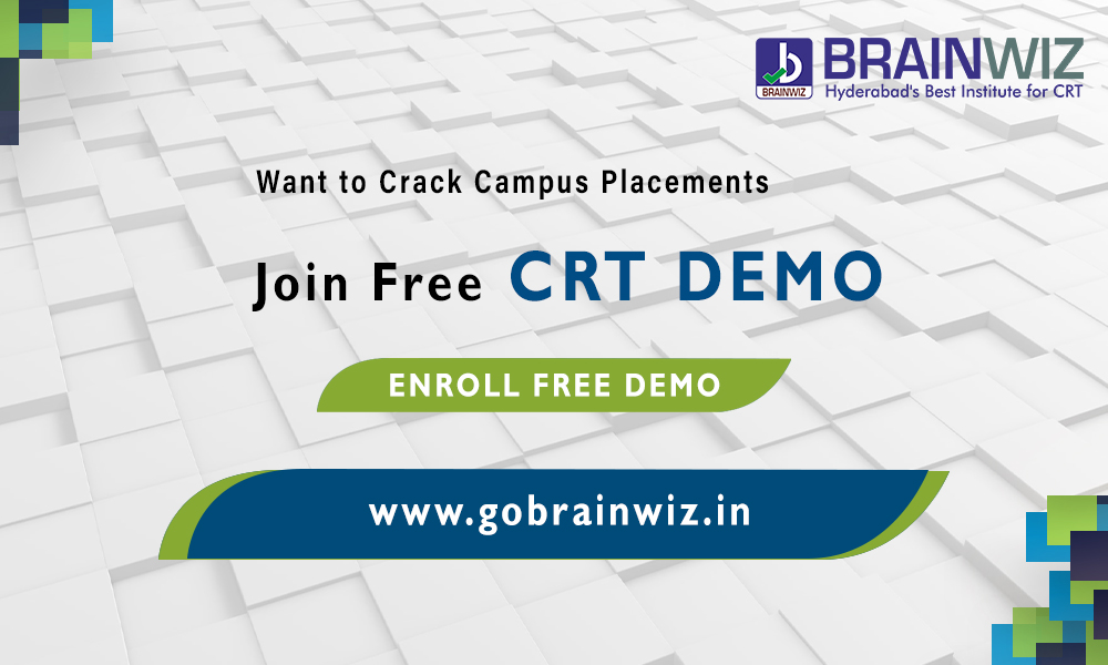 Exclusive Training on CRT by Pavan Jaiswal at BRAINWIZ. Attend a FREE DEMO @ 6 pm on 17th  December, Hyderabad, Telangana, India
