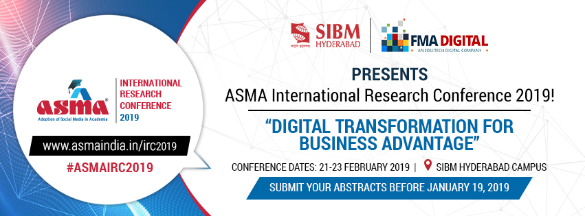 SIBM-ASMA International Research Conference 2019, Hyderabad, Telangana, India
