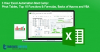 Live Webinar on  3 Hour Excel Automation Boot Camp: Pivot Tables, Top 10 Functions & Formulas, Basics of Macros and VBA