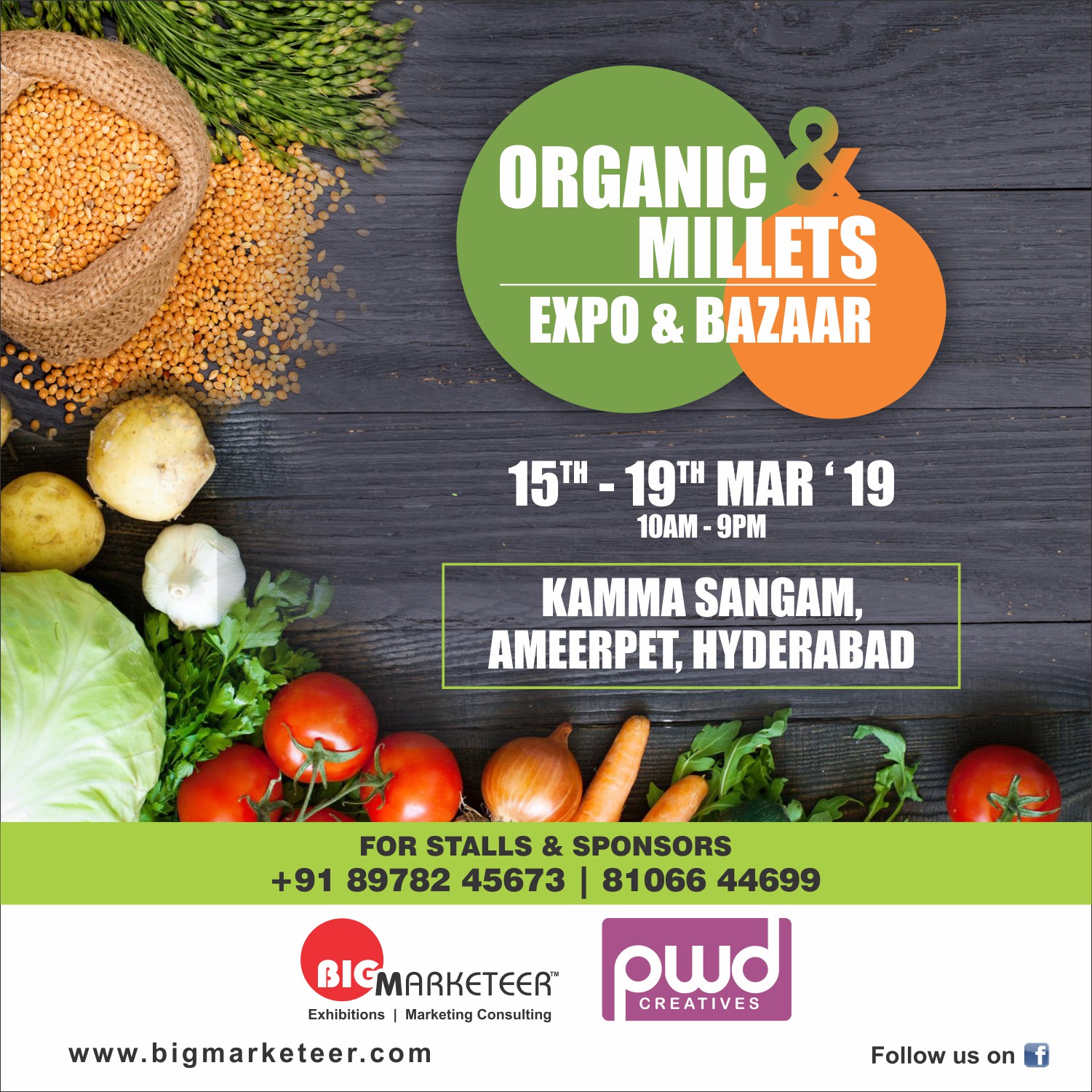 Organic & Millets Expo and Bazaar for 5 Days : March 2019, Hyderabad, Telangana, India