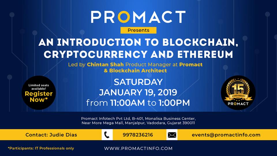Blockchain Seminar, Vadodara, Gujarat, India