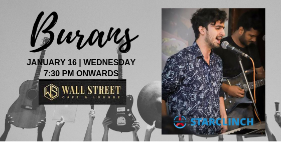 BURANS - Performing LIVE at 'Cafe Wall Street' Connaught Place, Central Delhi, Delhi, India