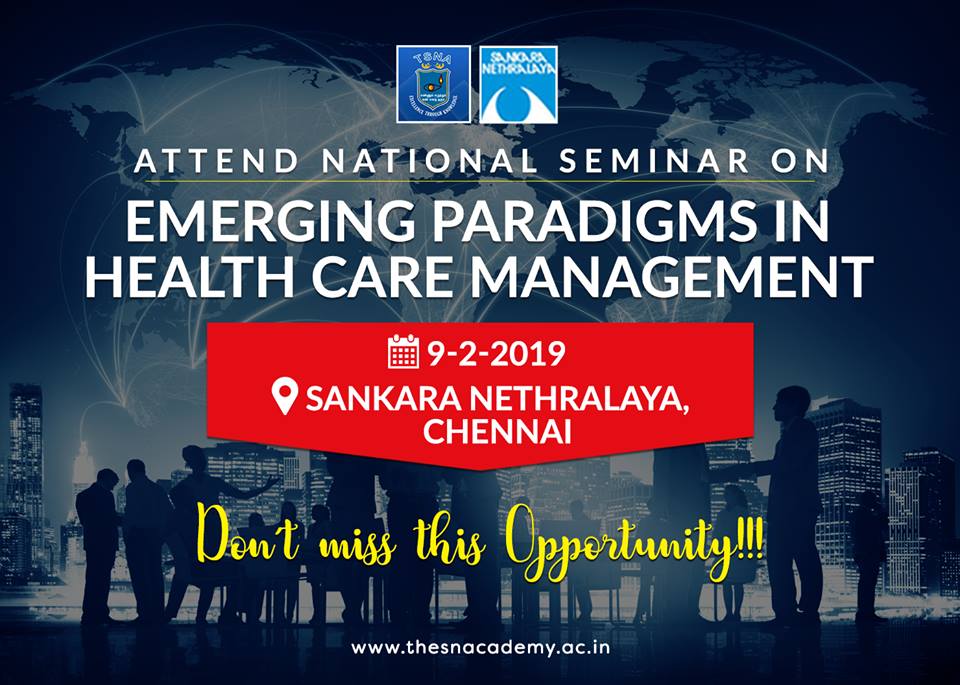 National Seminar On Emerging Paradigms In Healthcare Management, Chennai, Tamil Nadu, India