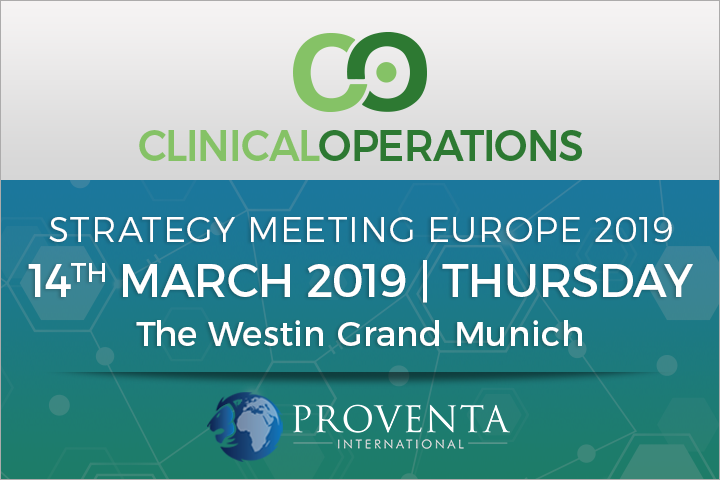 Clinical Operations Strategy Meeting 2019 in Germany | Proventa International, Arabellastraße 6, 81925 München, Germany,Germany