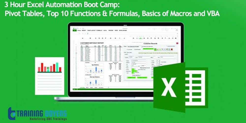 Webinar Training on 3 Hour Excel Automation Boot Camp: Pivot Tables, Top 10 Functions & Formulas, Basics of Macros and VBA, Aurora, Colorado, United States