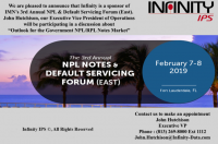 Infinity is a sponsor of IMN’s 3rd Annual NPL & Default Servicing Forum (East)