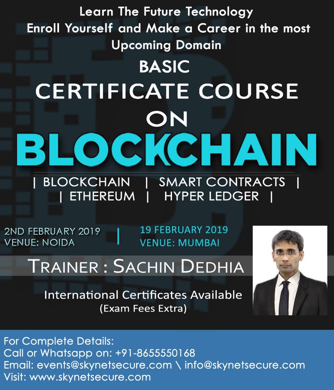 Certificate course on Blockchain, South West Delhi, Delhi, India
