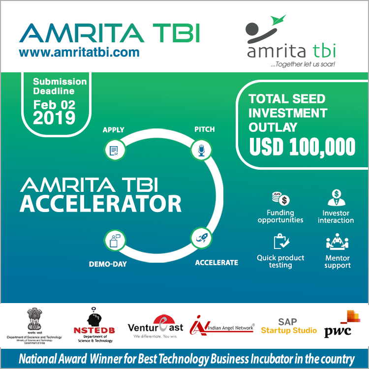 Amrita TBI Accelerator 2019, Kollam, Kerala, India