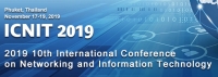 2019 10th International Conference on Networking and Information Technology (ICNIT 2019)