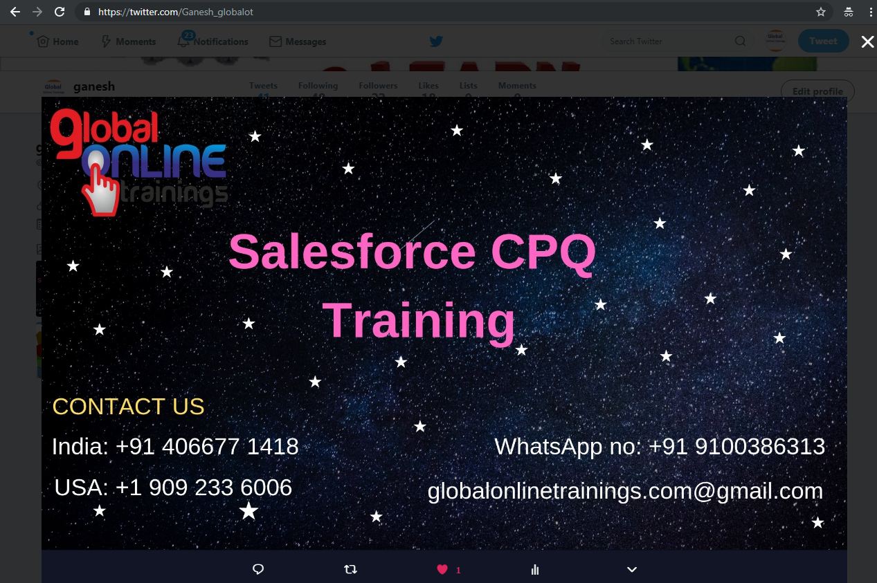 SalesForce CPQ training, Hyderabad, Andhra Pradesh, India