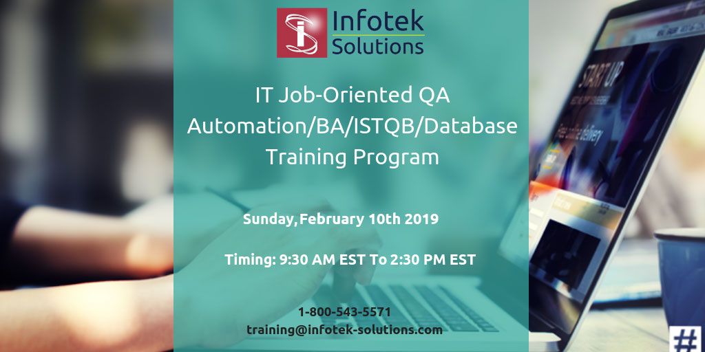 IT Job-Oriented QA Automation BA/ISTQB/Database Training Program, Fairfax, Virginia, United States