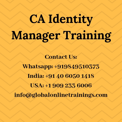 CA Identity Manager Training | CA IDM online training - GOT, Hyderabad, Telangana, India