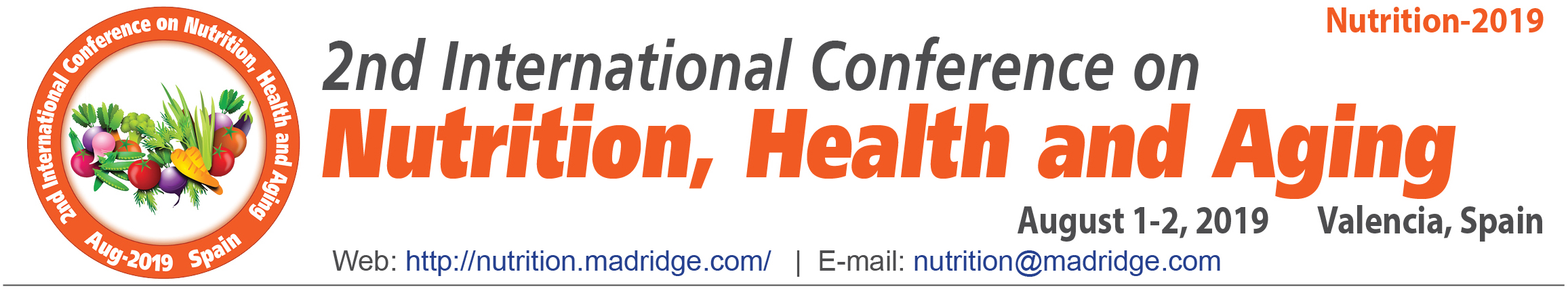 2nd International Conference on Nutrition, Health and Aging, Valencia, Spain, Spain