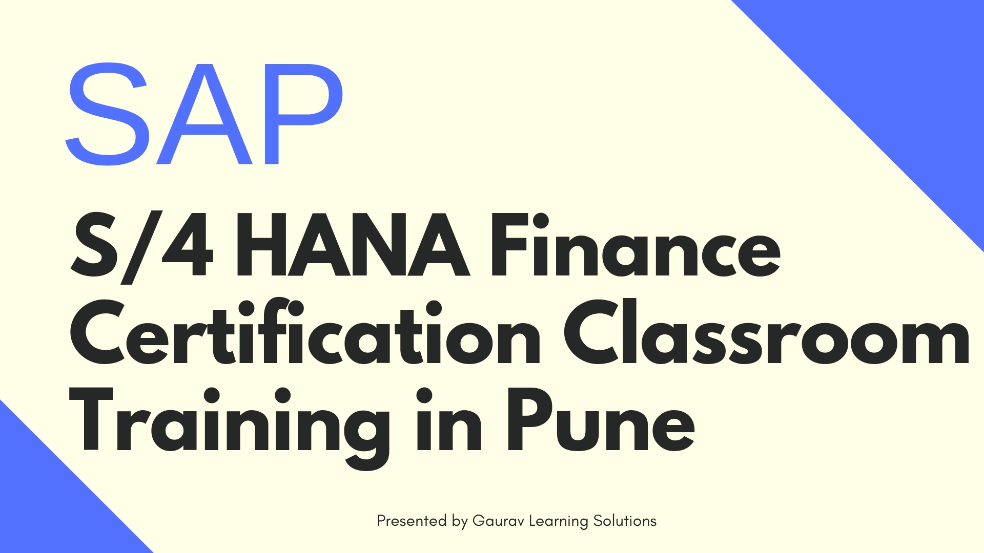 SAP S/4 HANA Finance Certification Classroom Training in Pune, Pune, Maharashtra, India