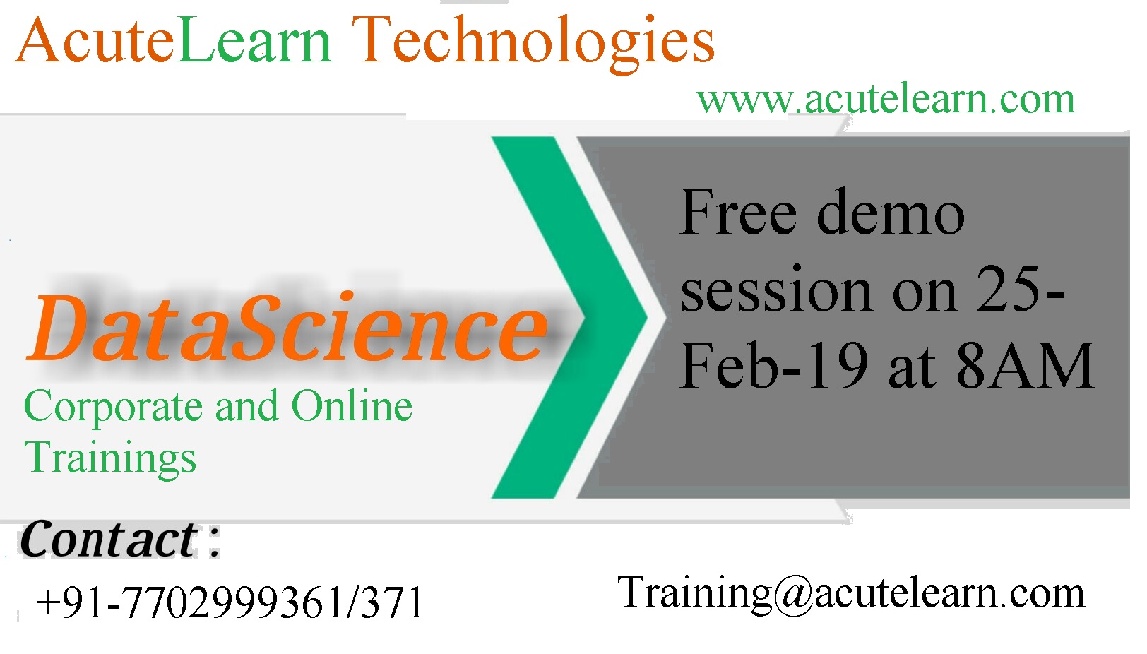 Best Data science Training Institute in Hyderabad--AcuteLearn Technologies., Hyderabad, Telangana, India