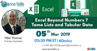Excel Beyond Numbers ? Tame Lists and Tabular Data