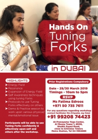 Hands on Tuning Fork in Dubai by Best Sound Healing Therapist