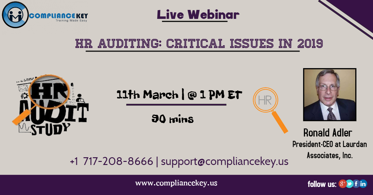HR Auditing: Critical Issues in 2019, Middletown, Delaware, United States