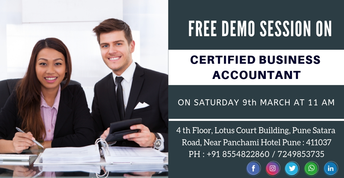 Free Demo Session On Certified Business  Accountant, Pune, Maharashtra, India