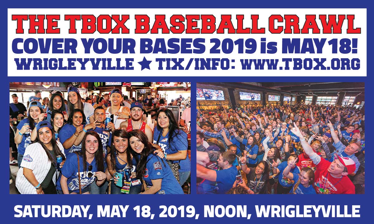 Cover Your Bases 2019, The TBOX Baseball Bar Crawl, Cook, Illinois, United States