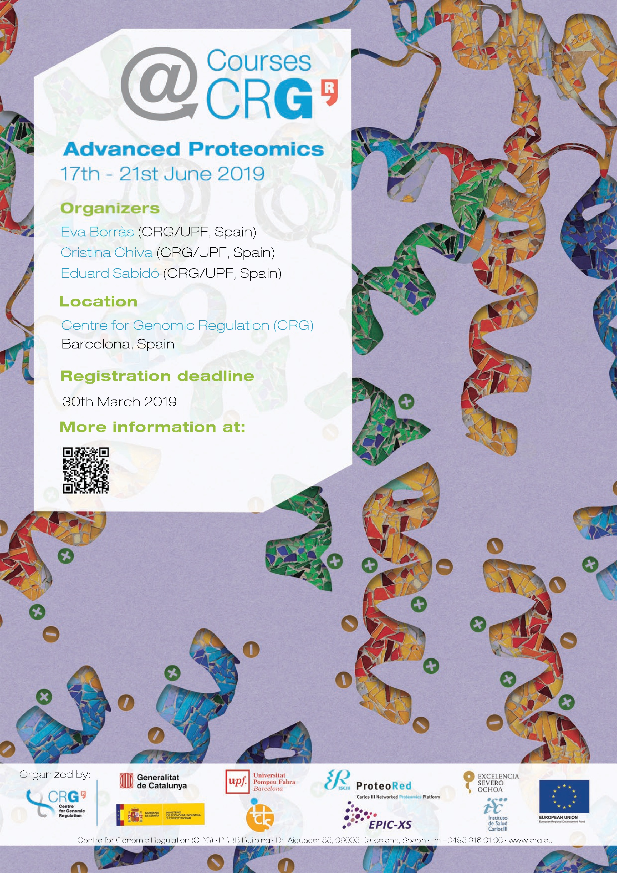 Courses@CRG: Advanced Proteomics, Barcelona, Cataluna, Spain