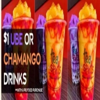 ALL DAY $1 Ube or Chamango Dessert Drinks Party at Tea Spots West Covina!