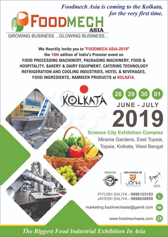 FOODMECH ASIA EXHIBITION -KOLKATA 2019, Kolkata, West Bengal, India