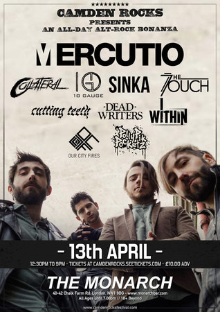 Camden Rocks All Dayer feat. Mercutio and more at The Monarch, London, United Kingdom