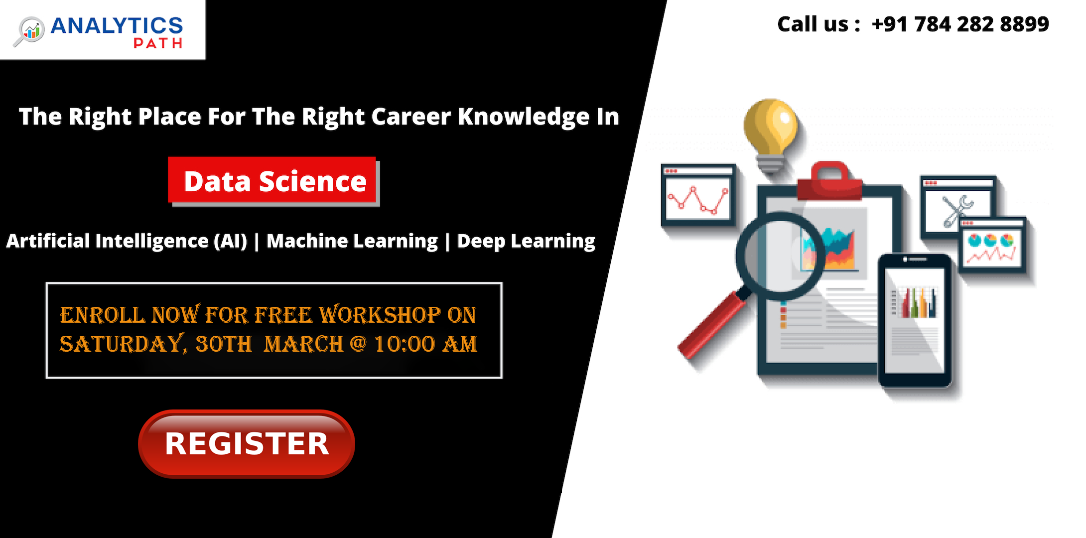 Attend Free Workshop On Data Science Training To Know Benefits Of Career In Analytics By Analytics Path On 30th March, 10 AM, Hyderabad, Hyderabad, Andhra Pradesh, India