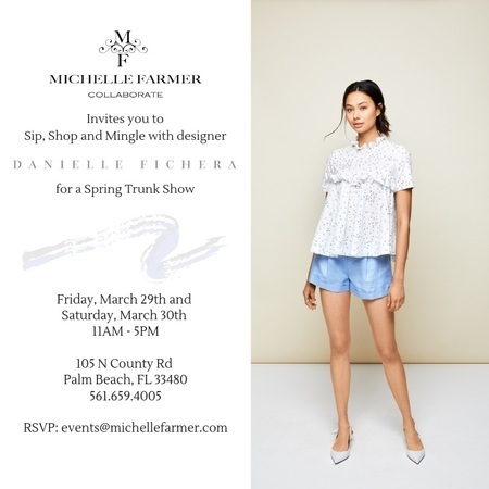Danielle Fichera Trunk Show at Michelle Farmer Collaborate March 29, 30, Palm Beach, Florida, United States
