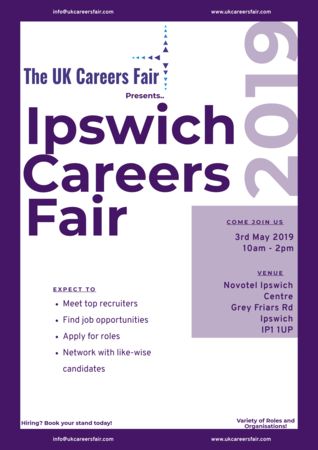The UK Careers Fair in Ipswich- 3rd May, Suffolk, England, United Kingdom
