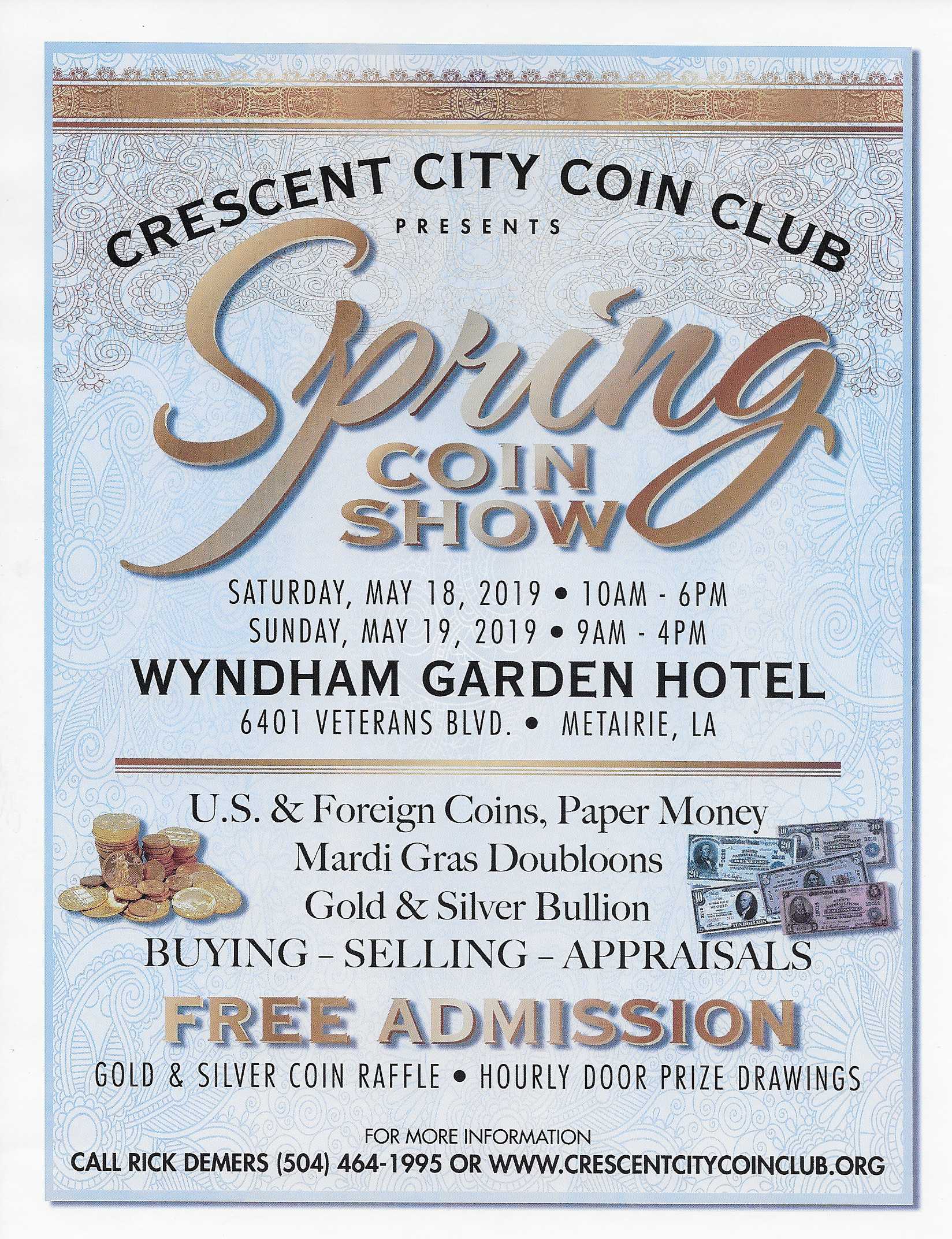 Crescent City Coin Club Spring Coin Show, Jefferson, Louisiana, United States