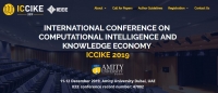 IEEE INTERNATIONAL CONFERENCE ON  COMPUTATIONAL INTELLIGENCE AND KNOWLEDGE ECONOMY  (ICCIKE2019)