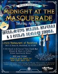 Midnight at the Masquerade ~ Mystery Dinner at Lino's BCDCC Fundraiser