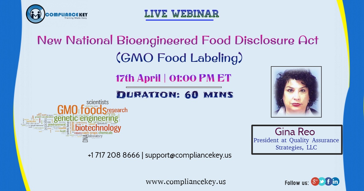 New National Bioengineered Food Disclosure Act (GMO Food Labeling), Middletown, Delaware, United States