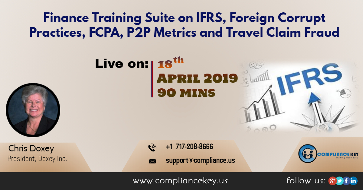Finance Training Suite on IFRS, Foreign Corrupt Practices, FCPA, P2P Metrics and Travel Claim Fraud., Middletown, Delaware, United States