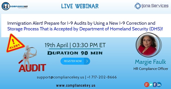 Immigration Alert! Prepare for I-9 Audits by Using a New I-9 Correction and Storage Process That is Accepted by Department of Homeland Security (DHS)!, Middletown, Delaware, United States