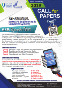 6th International Conference on Software Engineering &  Computer Systems